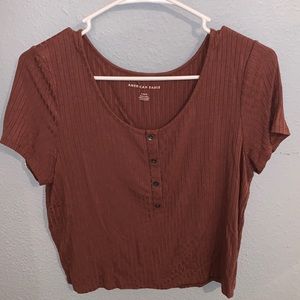 Ribbed American Eagle scoop tee